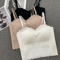 カップ付きキャミソール キャミソール タンクトップ ブラトップ レース インナー ネコポス