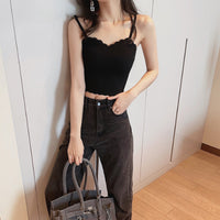 カップ付きキャミソール キャミソール タンクトップ ブラトップ レース インナー ネコポス