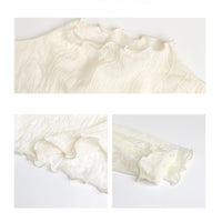 レース シアートップス ハイネック 薄手 トップス レースインナー フリル 長袖 重ね着 ネコポス