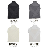 レース シアートップス ハイネック レースインナー インナー フリル 長袖 重ね着 ネコポス