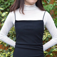 レース シアートップス ハイネック レースインナー インナー フリル 長袖 重ね着 ネコポス