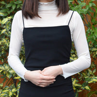 レース シアートップス ハイネック レースインナー インナー フリル 長袖 重ね着 ネコポス