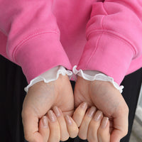 レース シアートップス ハイネック レースインナー インナー フリル 長袖 重ね着 ネコポス