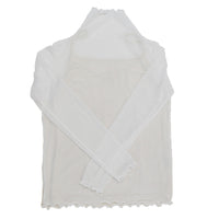 レース シアートップス ハイネック レースインナー インナー フリル 長袖 重ね着 ネコポス