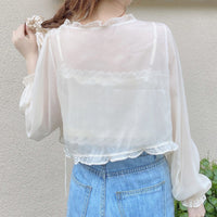 レーストップス レディースカーディガン シアートップス トップス カーディガン 長袖 ネコポス