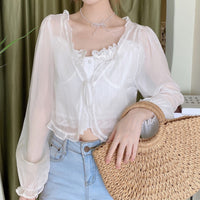 レーストップス レディースカーディガン シアートップス トップス カーディガン 長袖 ネコポス