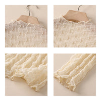 レーストップス トップス シアー ハイネック トップス レース インナー 長袖 ネコポス