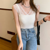 レーストップス トップス シアー キャミソール レーストップス タンクトップ レース インナー ネコポス