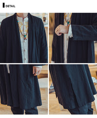 メンズ 綿麻カーディガン