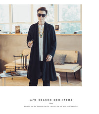 メンズ 綿麻カーディガン