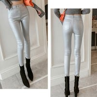 フェイクレザーパンツ 選べる裏起毛 ネコポス