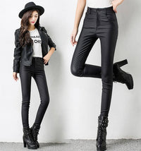 フェイクレザーパンツ 選べる裏起毛 ネコポス