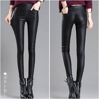 フェイクレザーパンツ 選べる裏起毛 ネコポス