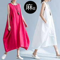 ノースリーブリネンワンピース ネコポス