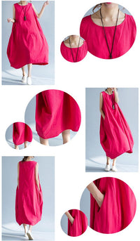 ノースリーブリネンワンピース ネコポス