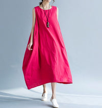 ノースリーブリネンワンピース ネコポス